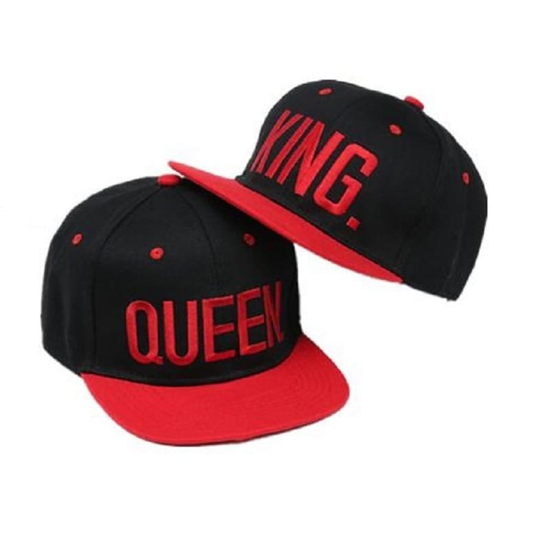 Red king and queen cap