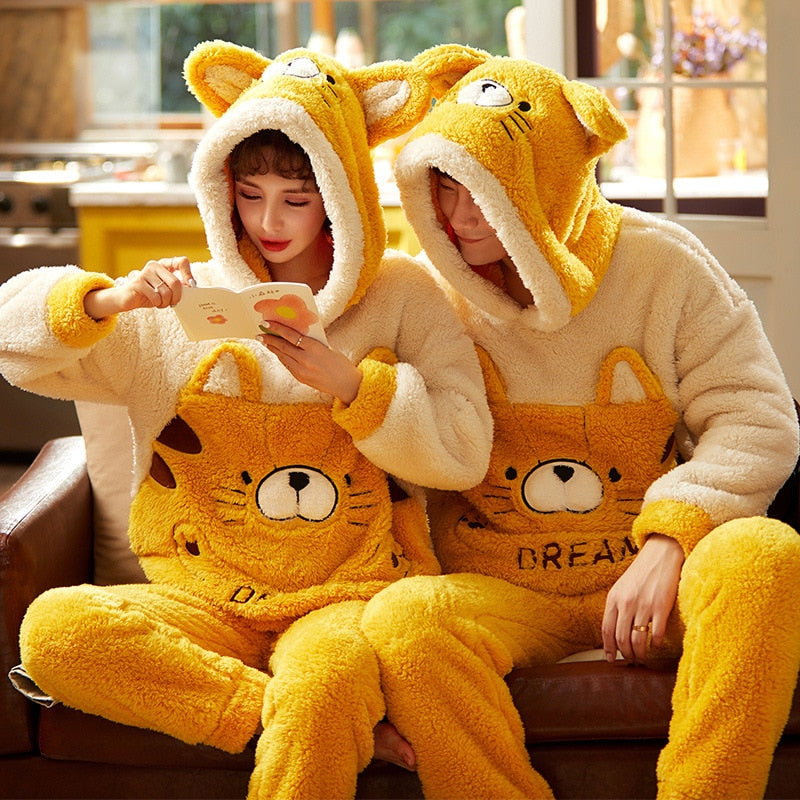Couple Cat Dream Onesies Pajamas