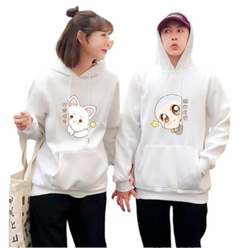 Couple Hoodies Asian Cats - Hoodies