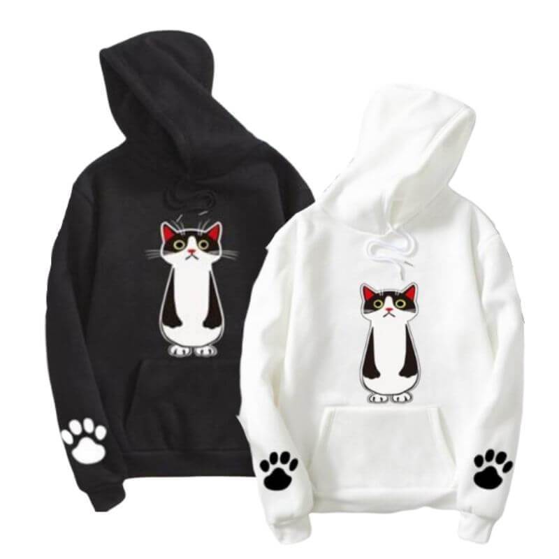 Couple Hoodies Korean Cats - Hoodies