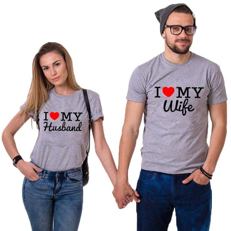 I love my wife shirt grey