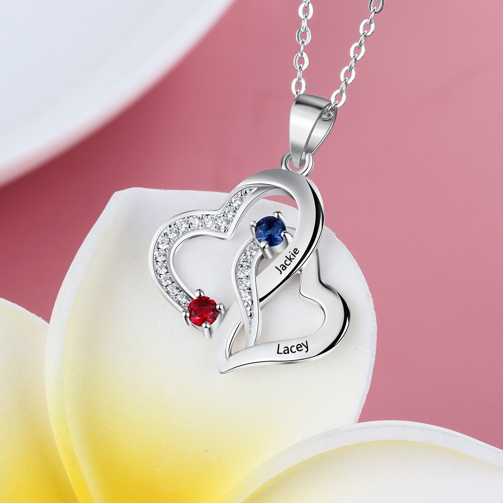 Couples Birthstone Necklace