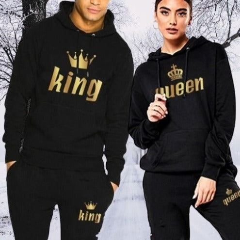 Matching couple jogging suits