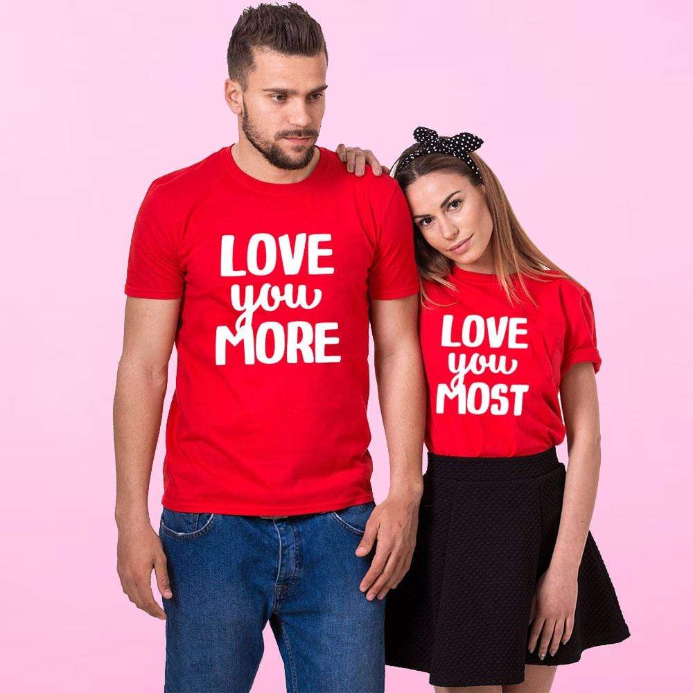 I love you more cute couple shirt