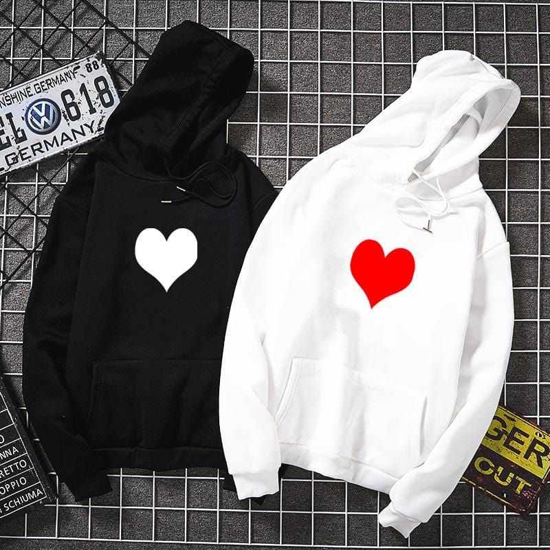 Couple hoodies Red heart