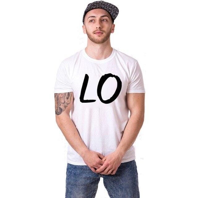 Matching love t shirts for couples