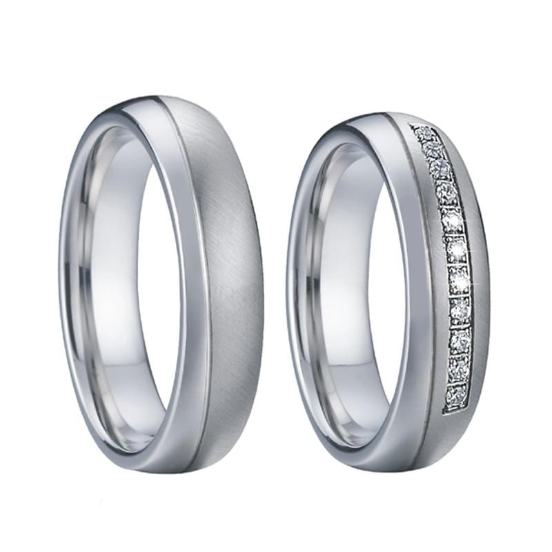 Sterling silver wedding rings