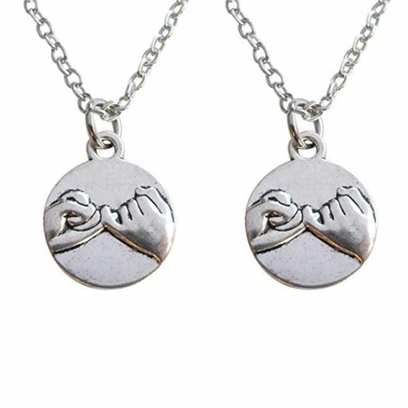 Pinky promise necklace silver