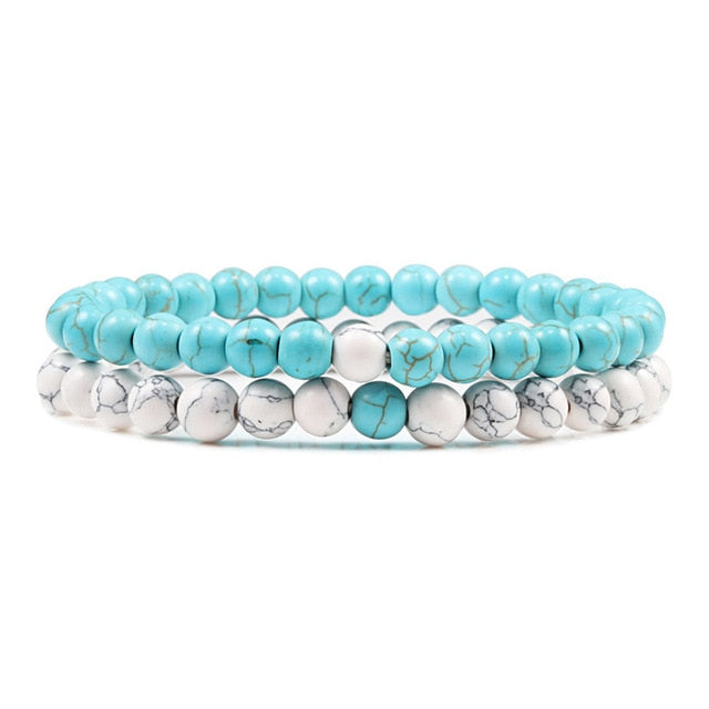 Aquamarine Bead Bracelet