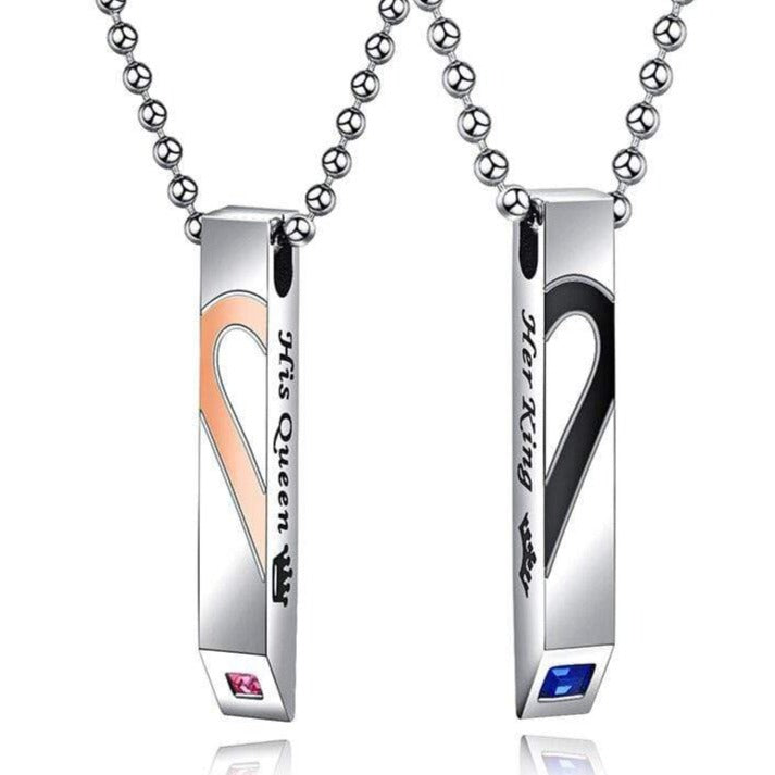 His and hers necklace pendants