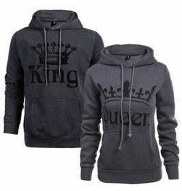 Couple Hoodie Grey Royalty