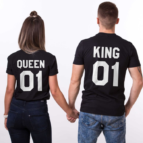 King and queen couple t shirts