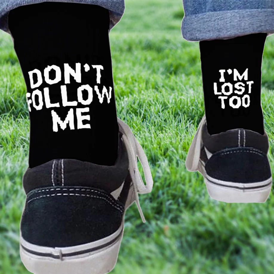 Follow funny couple socks