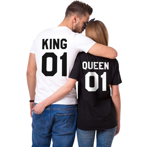 King and queen couple t shirts
