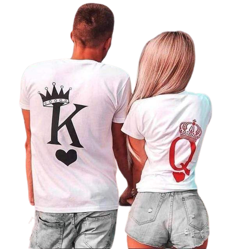 King queen t shirt couple