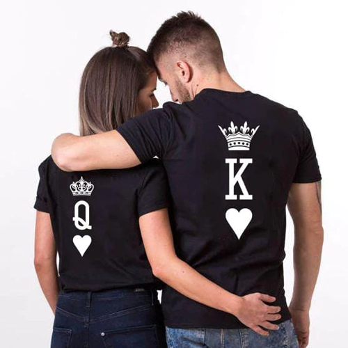 King and queen couple shirts