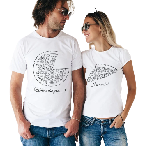 Pizza couple t shirt