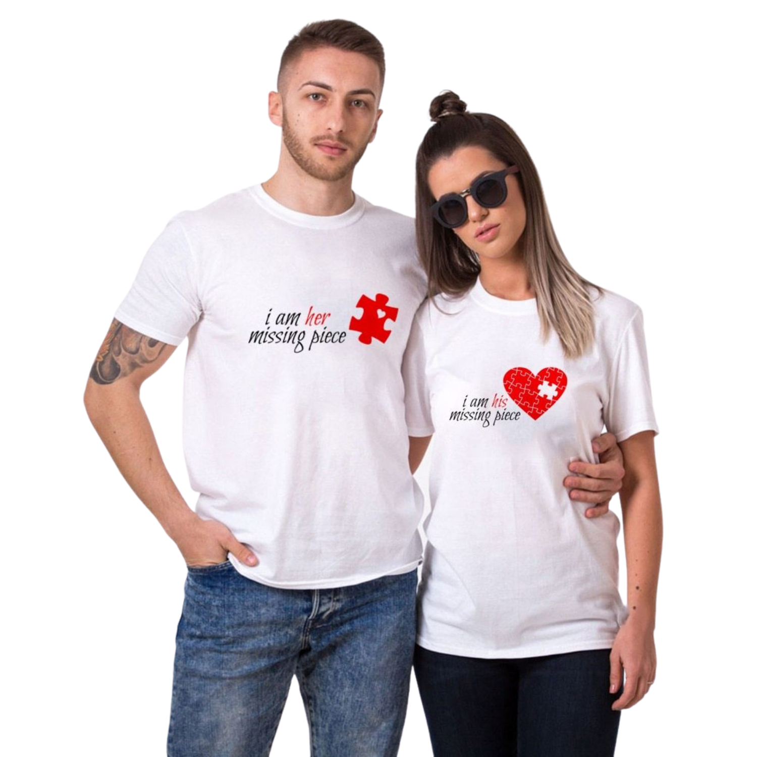Couple T shirt Missing Piece