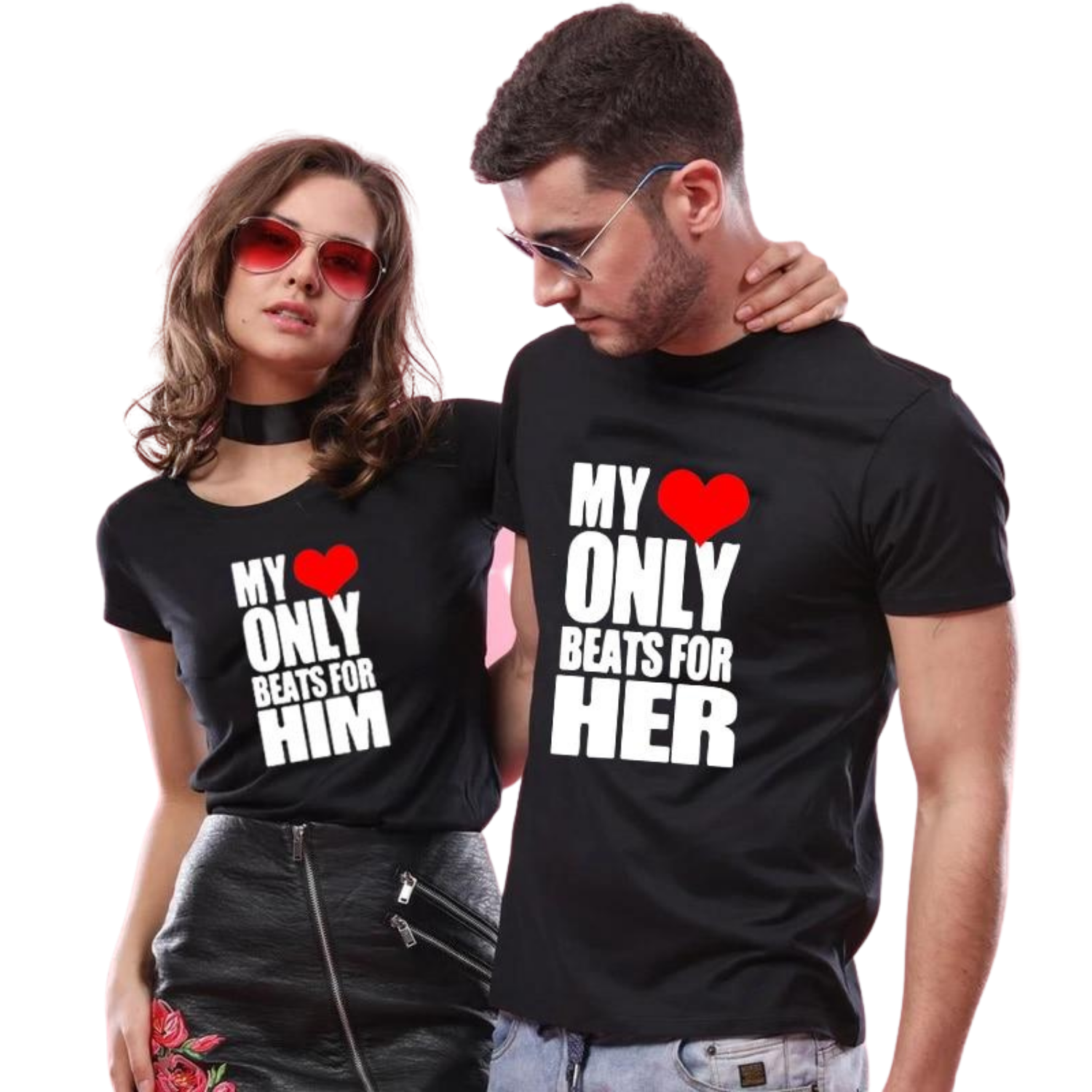Couple T Shirt Love Heart